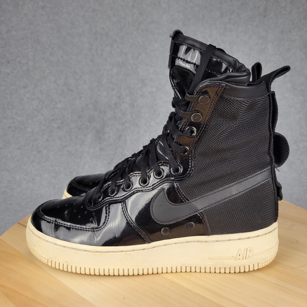 Nike SF Air Force 1 High Womens 6.5 Black Patent Leather Tactical AJ0963-001